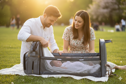 SunFlex™ — La mochila inteligente 3 en 1 para padres modernos